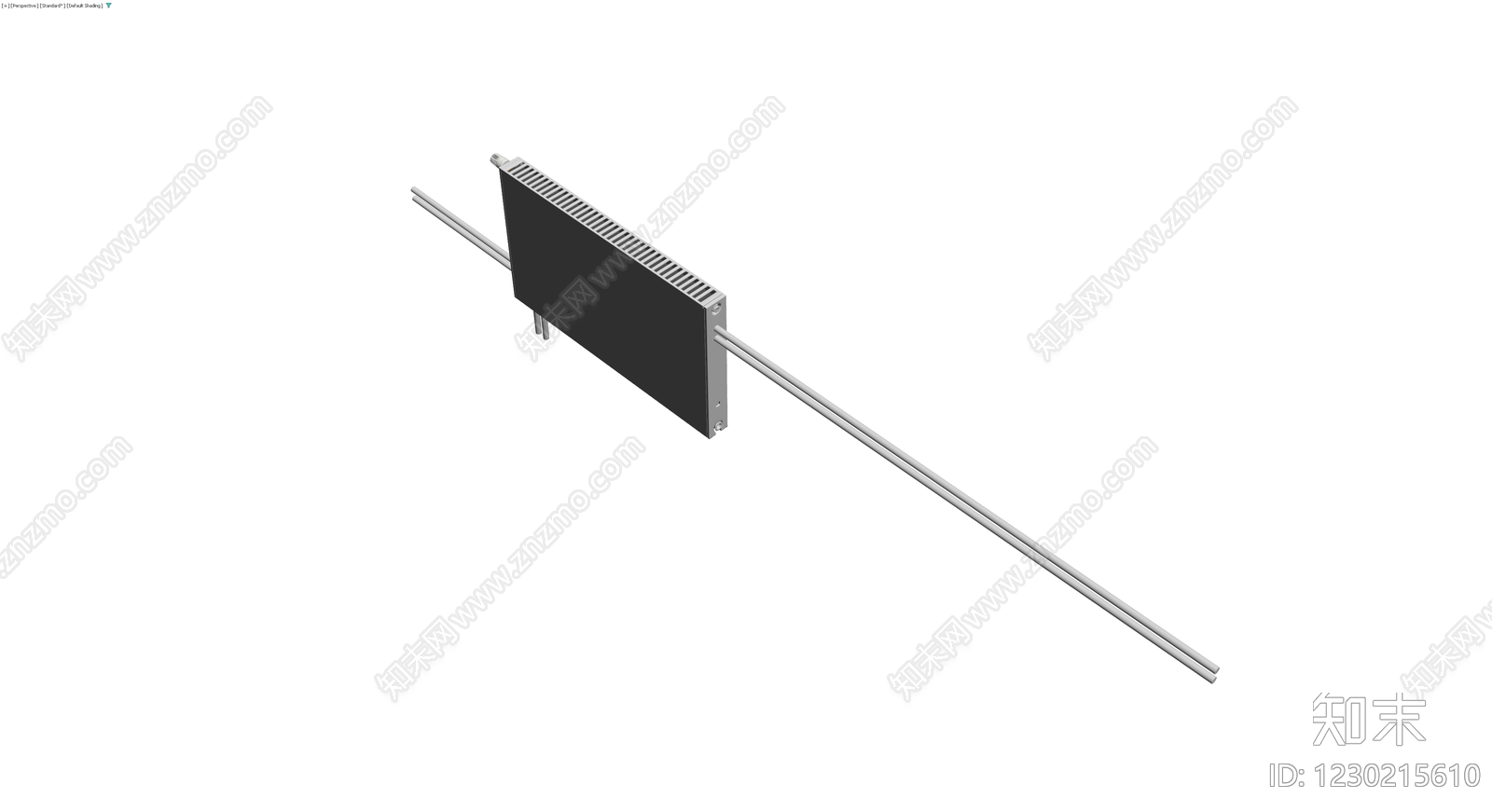 双管暖气片组件3D模型下载【ID:1230215610】