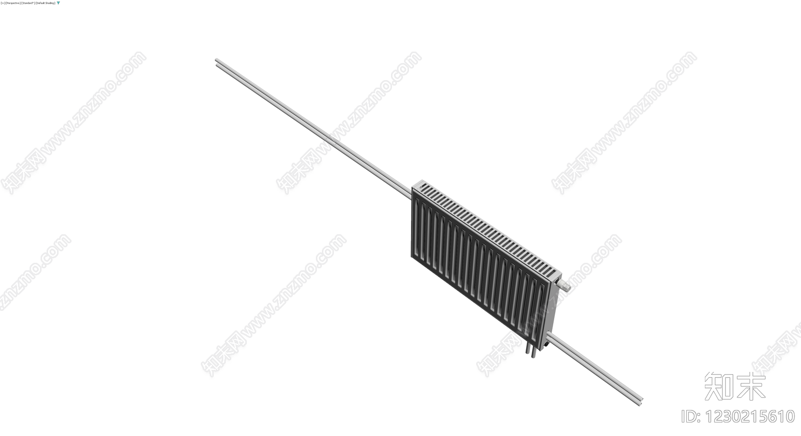 双管暖气片组件3D模型下载【ID:1230215610】