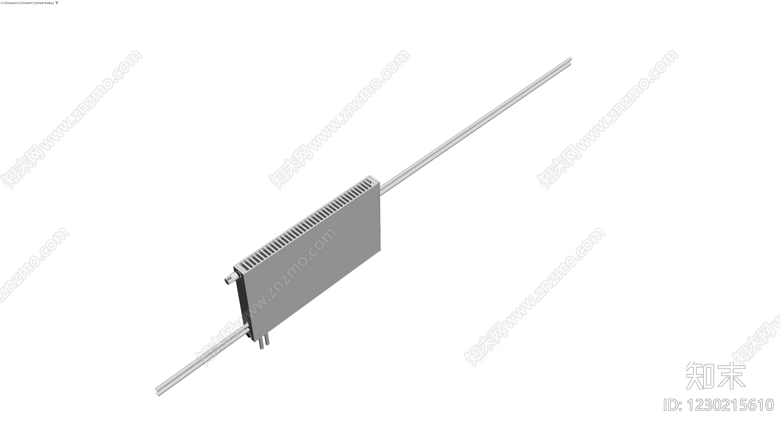 双管暖气片组件3D模型下载【ID:1230215610】