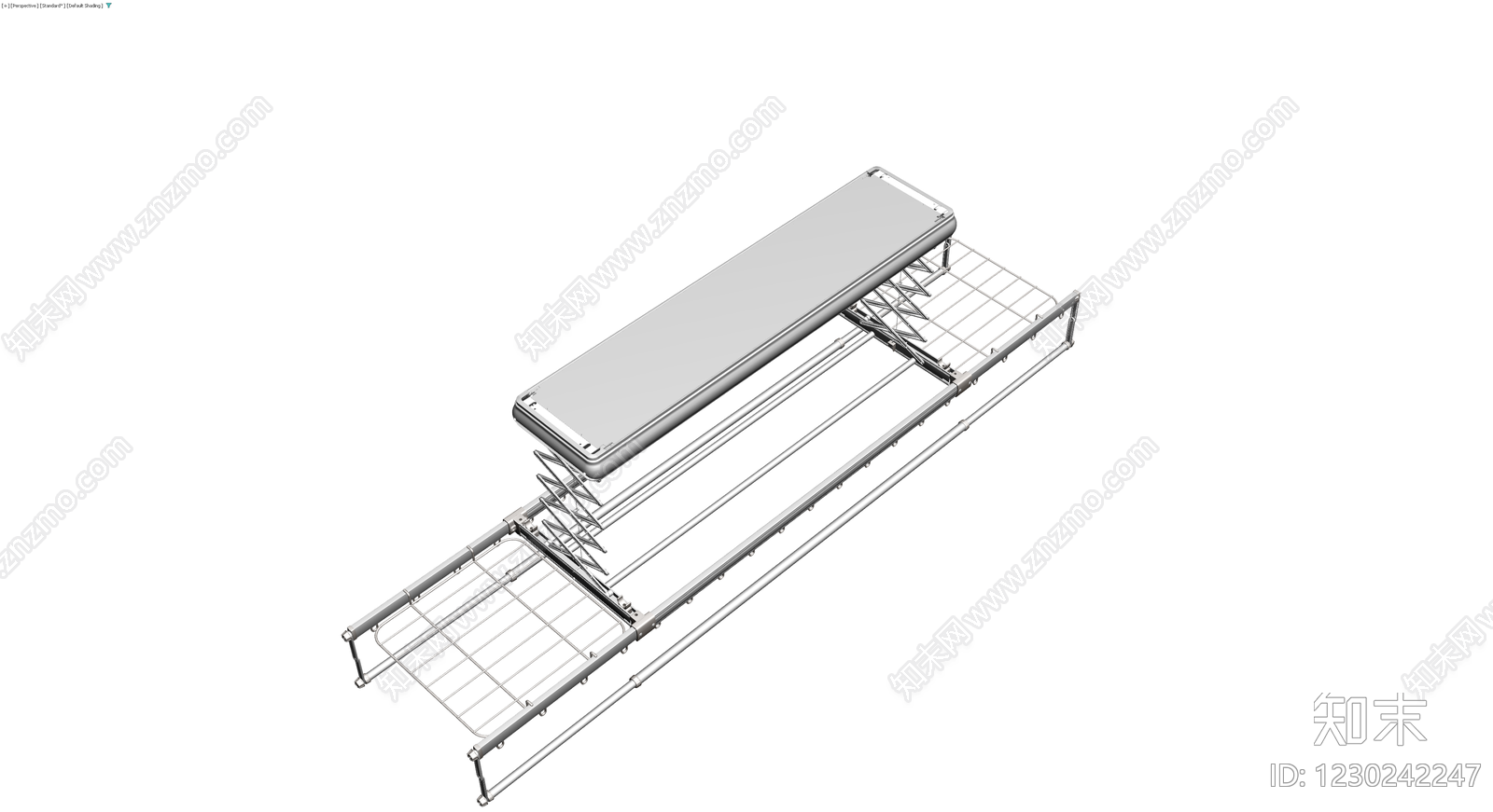 升降晾衣架组件3D模型下载【ID:1230242247】