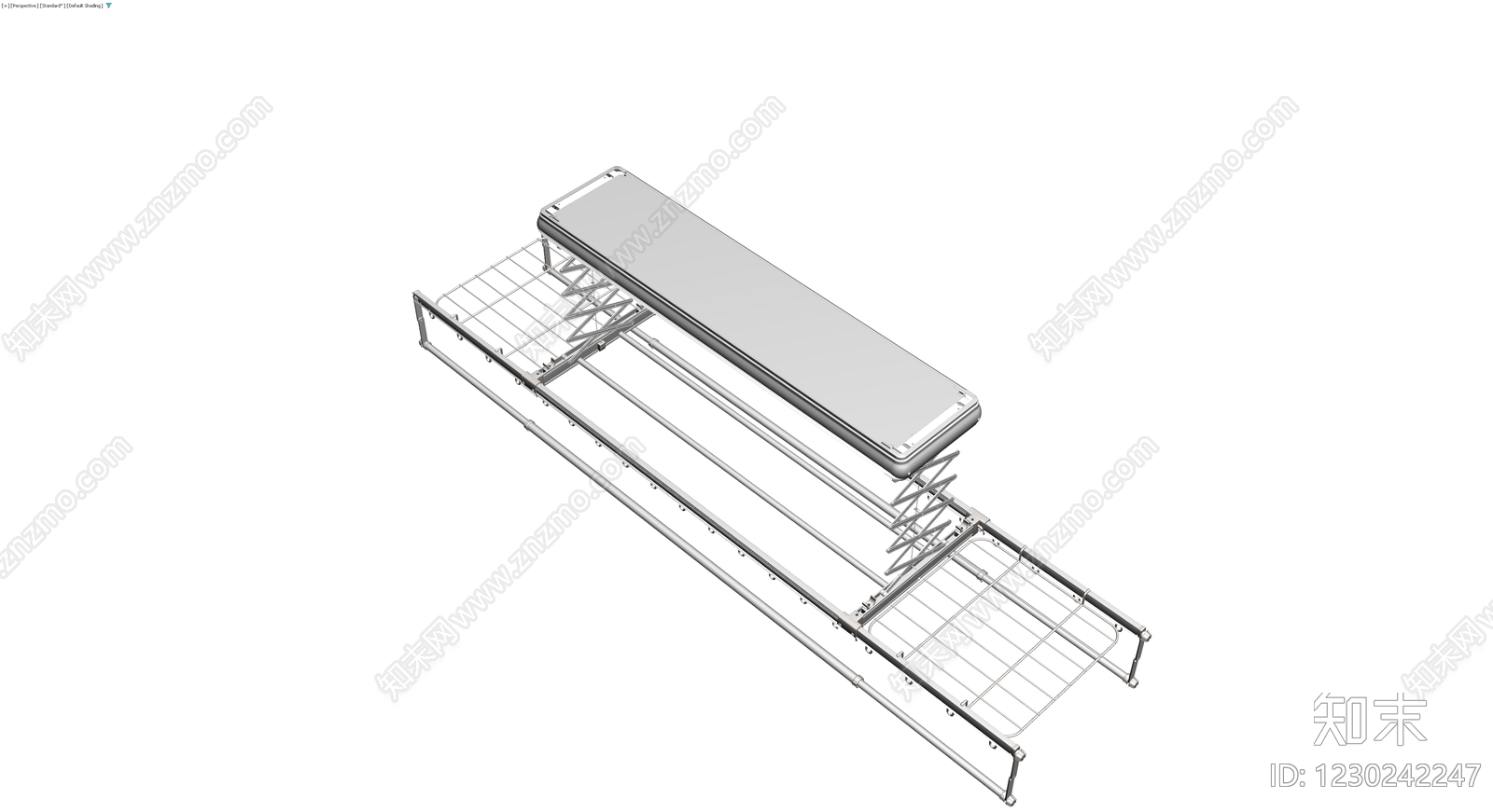升降晾衣架组件3D模型下载【ID:1230242247】