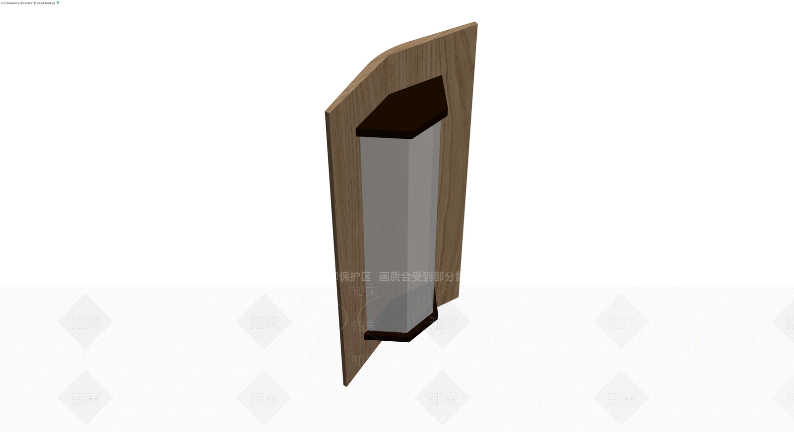 木纹半圆玻璃展示柜3D模型下载【ID:1230746027】