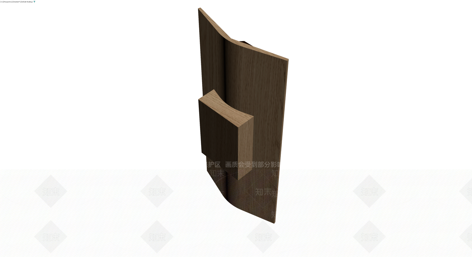 木纹半圆玻璃展示柜3D模型下载【ID:1230746027】