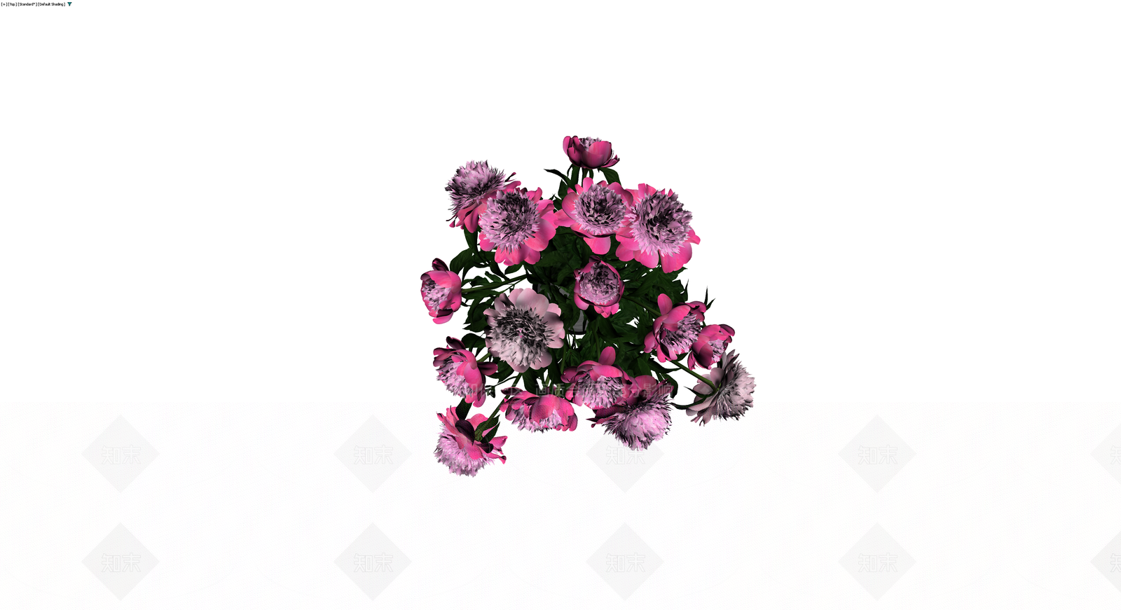 花瓶与粉色花束组合3D模型下载【ID:1230375401】