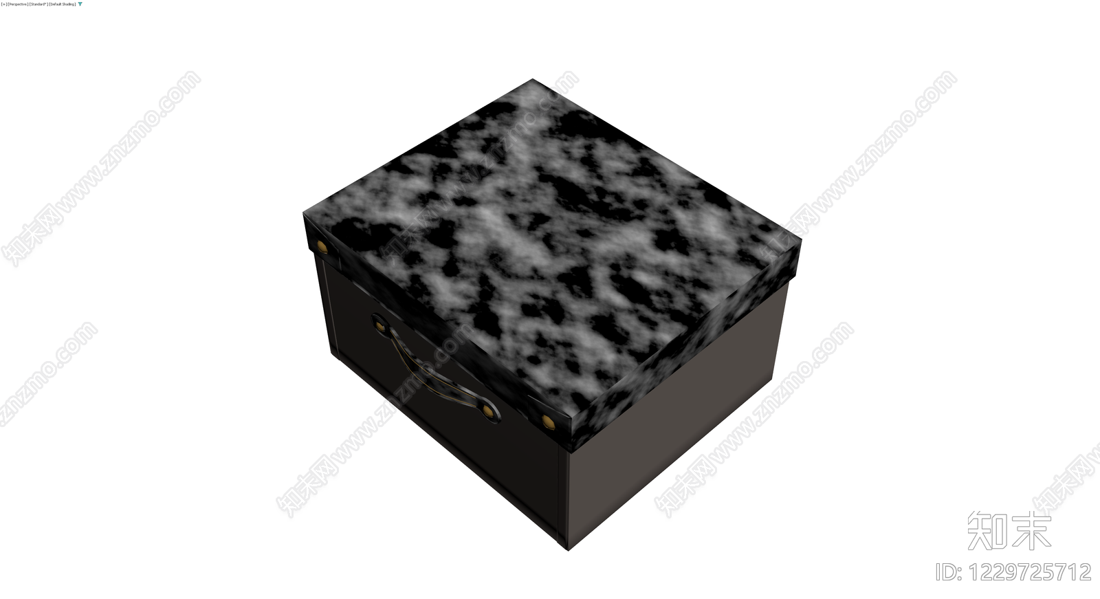 黑灰大理石纹手提箱3D模型下载【ID:1229725712】