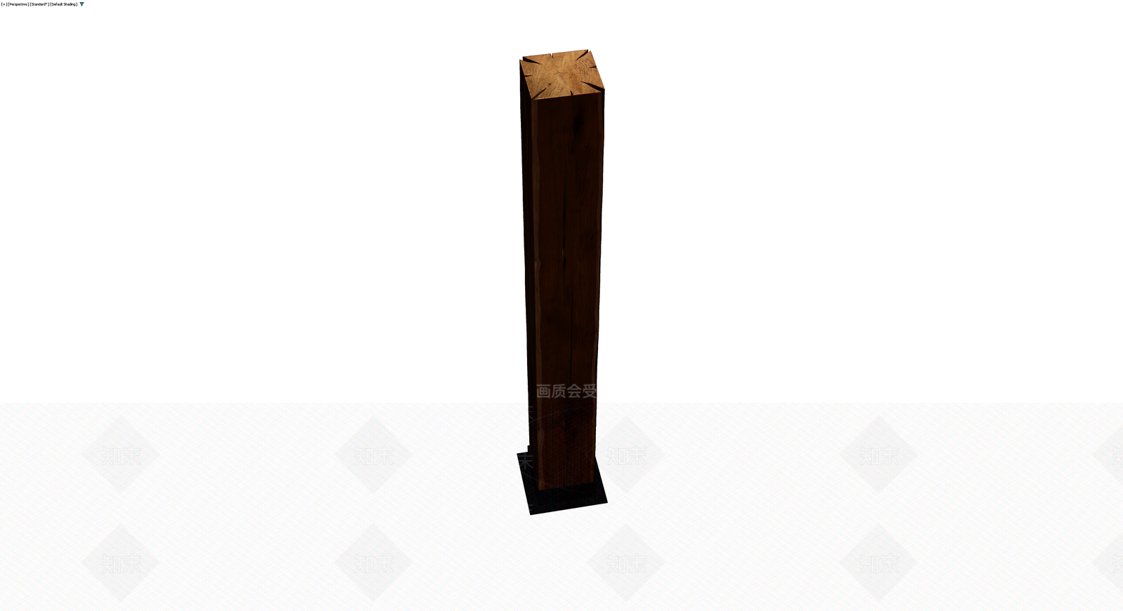 深色木质立柱3D模型下载【ID:1230358993】