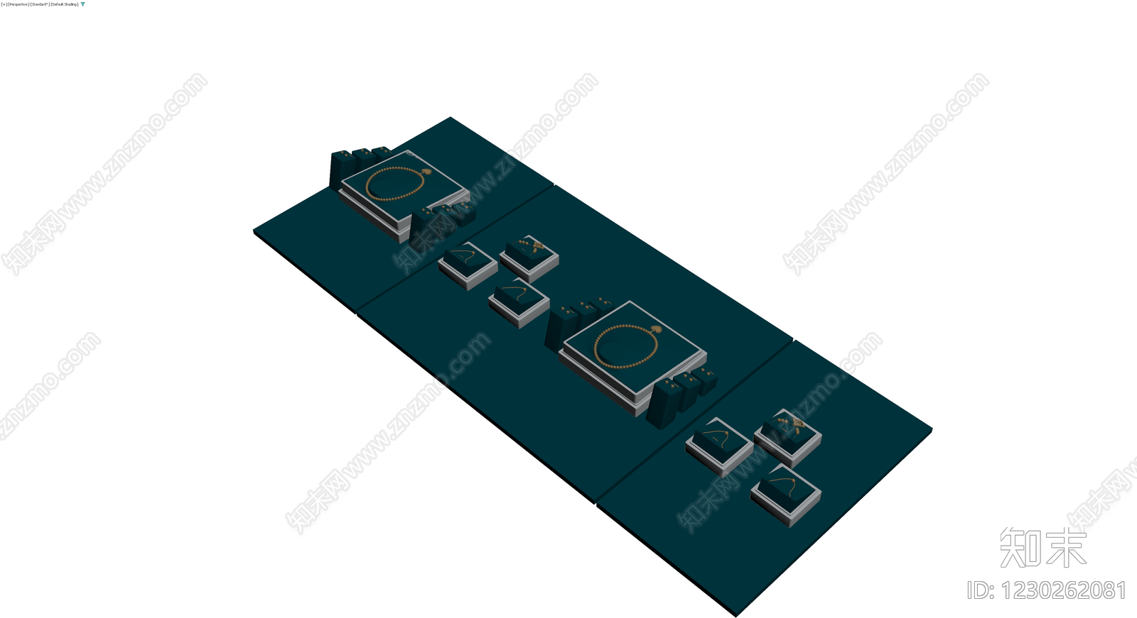 珠宝展示陈列台组合3D模型下载【ID:1230262081】