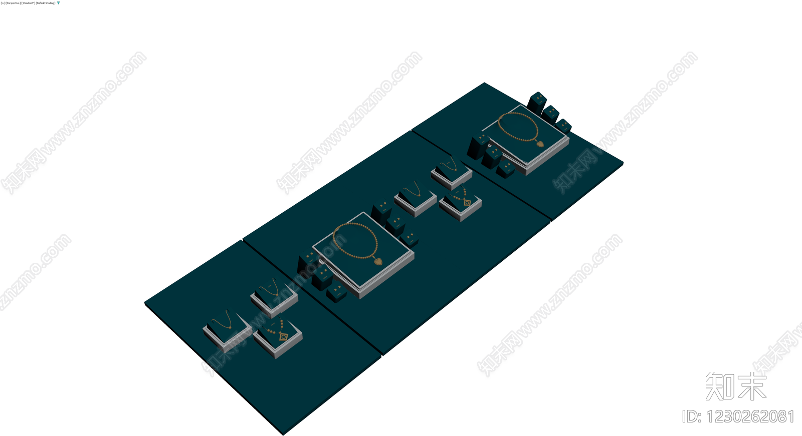 珠宝展示陈列台组合3D模型下载【ID:1230262081】