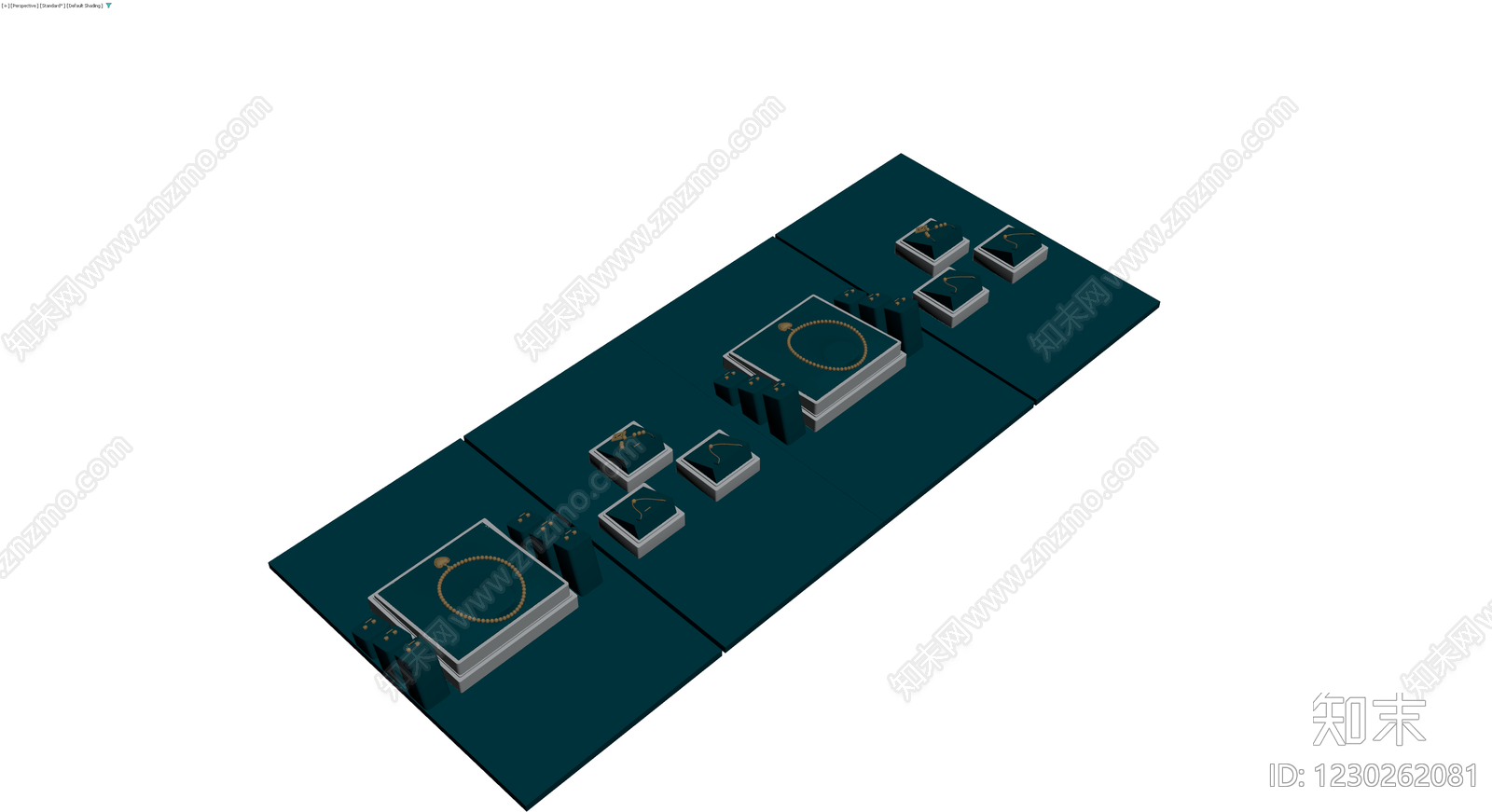 珠宝展示陈列台组合3D模型下载【ID:1230262081】