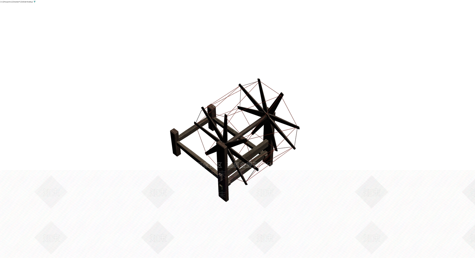 木质双轮机械装置3D模型下载【ID:1230328435】