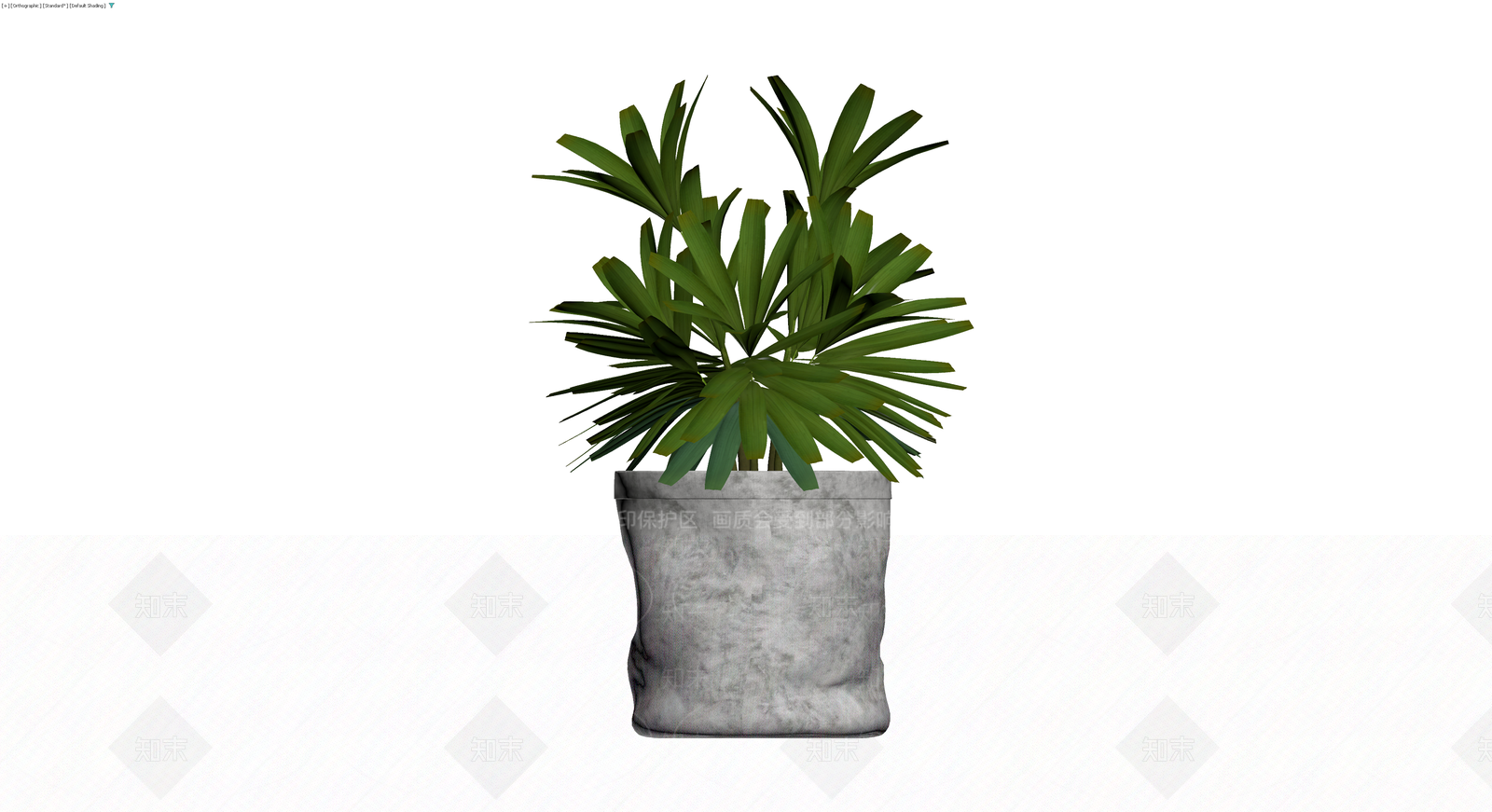 盆栽绿植带盆3D模型下载【ID:1230668440】