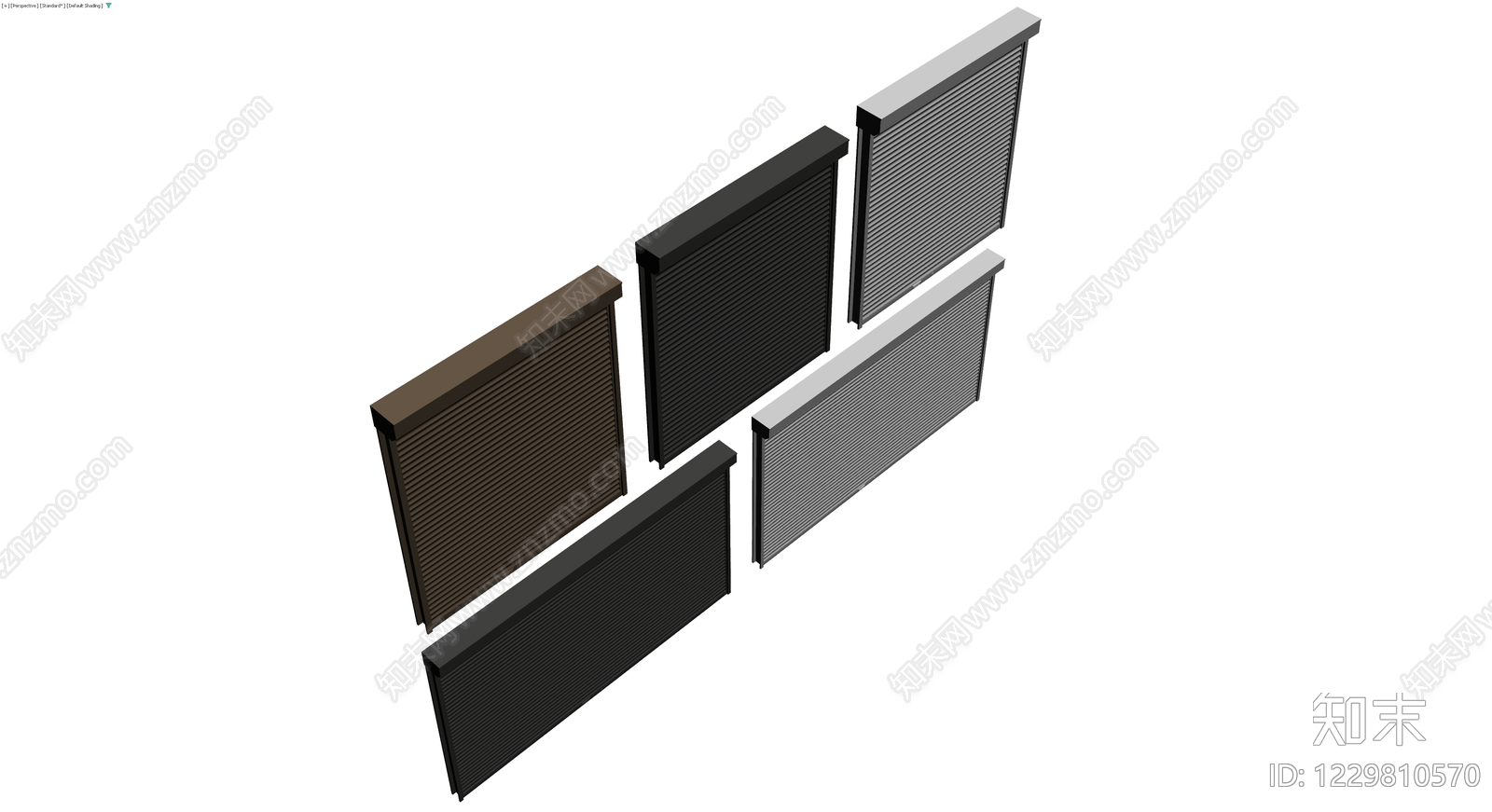 多色卷帘门模型组合3D模型下载【ID:1229810570】