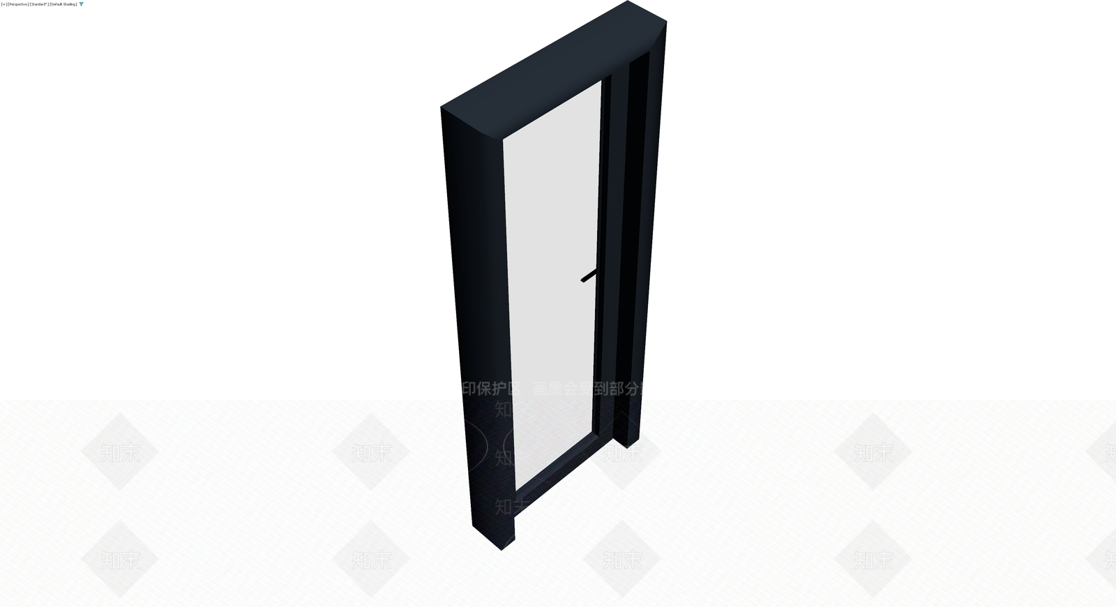 黑色单扇玻璃门3D模型下载【ID:1230724926】