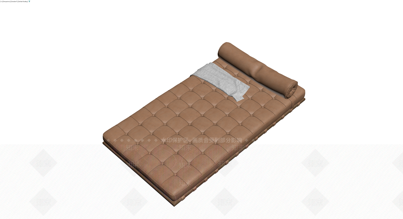 棕色软包长椅组合3D模型下载【ID:1230581311】
