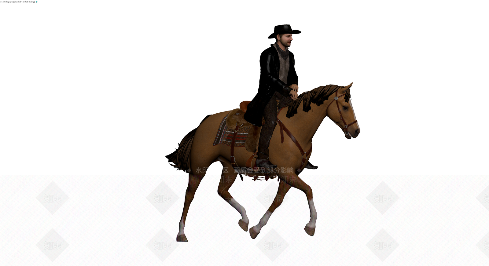 骑马人物角色模型3D模型下载【ID:1230563846】