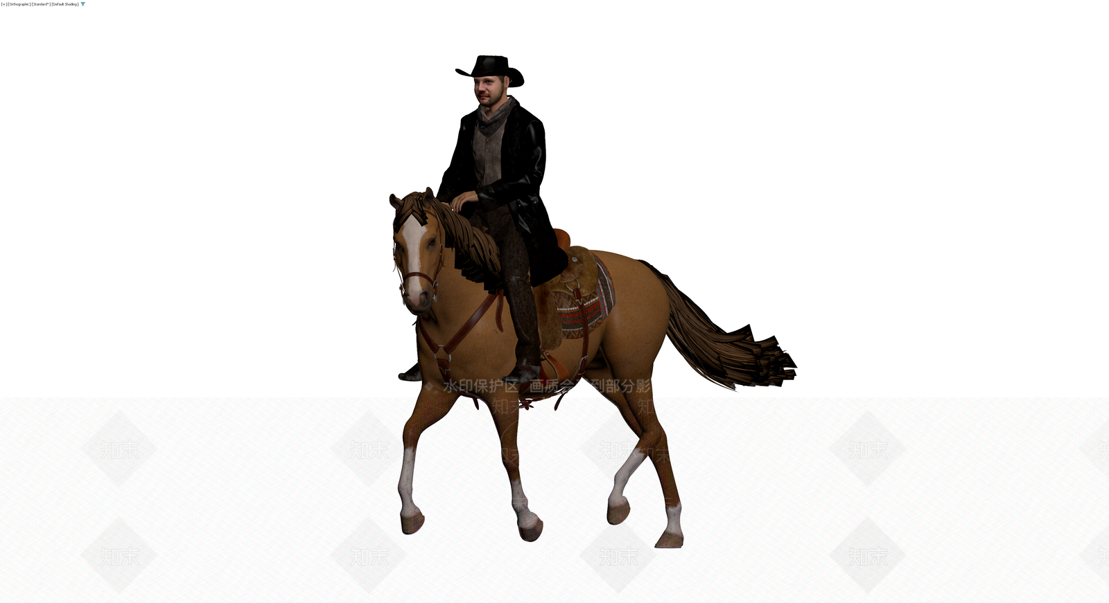 骑马人物角色模型3D模型下载【ID:1230563846】