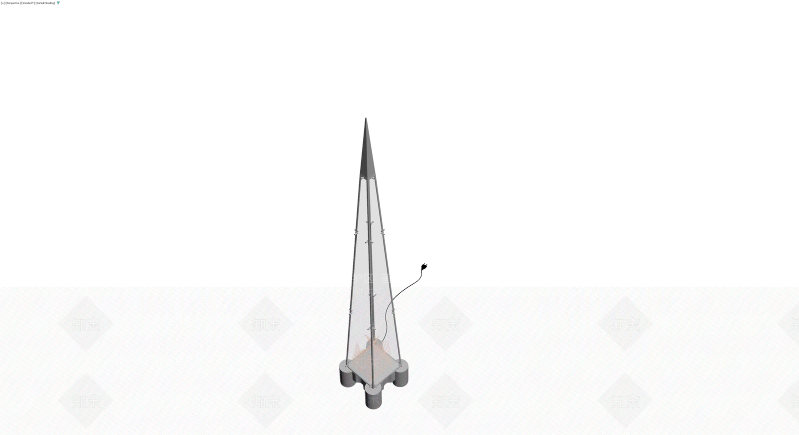 塔形落地灯3D模型下载【ID:1230340071】