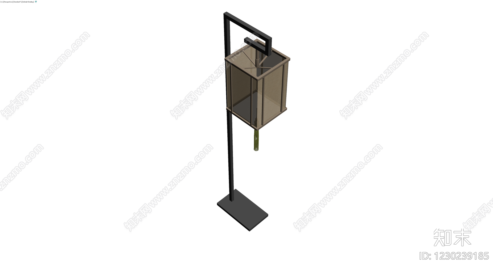 新中式落地灯3D模型下载【ID:1230239185】