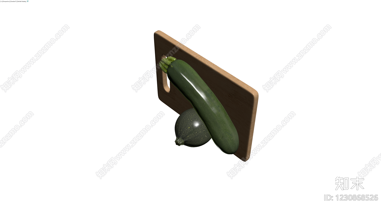 砧板配西葫芦南瓜3D模型下载【ID:1230868526】