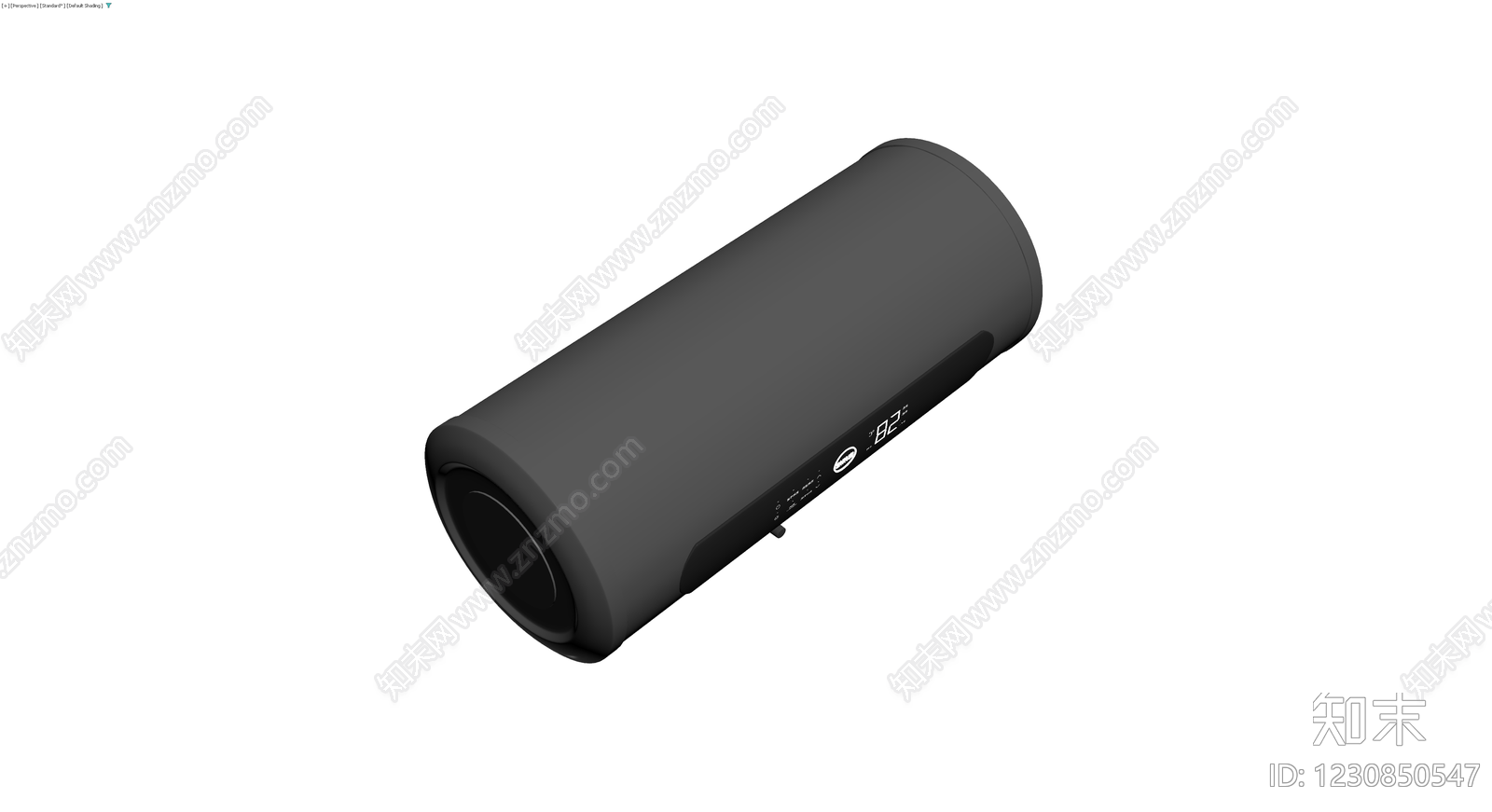 黑色圆柱形电热水器3D模型下载【ID:1230850547】