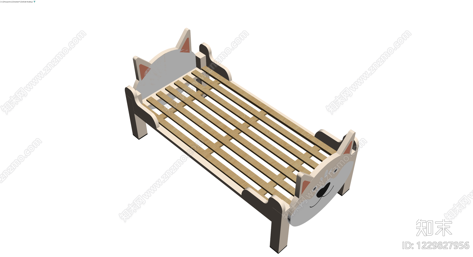 卡通狗造型儿童床3D模型下载【ID:1229827956】