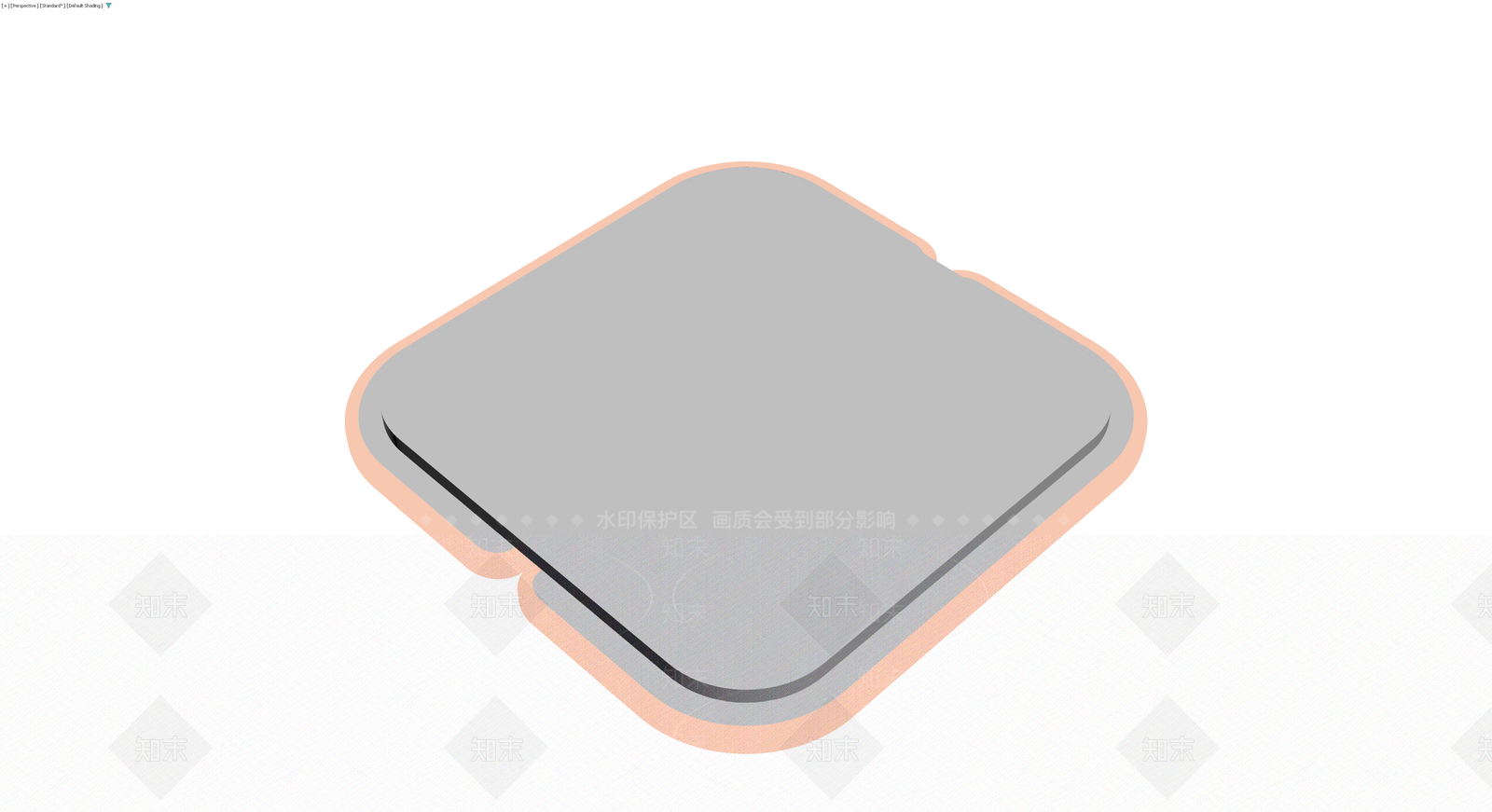双层圆角方形托盘3D模型下载【ID:1230378133】
