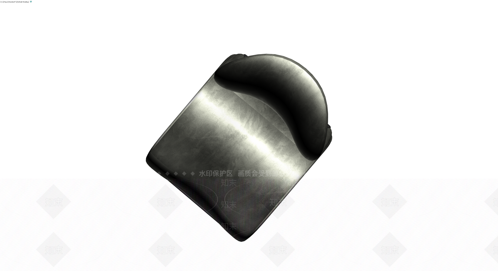 深灰色弧形单人沙发3D模型下载【ID:1230123290】