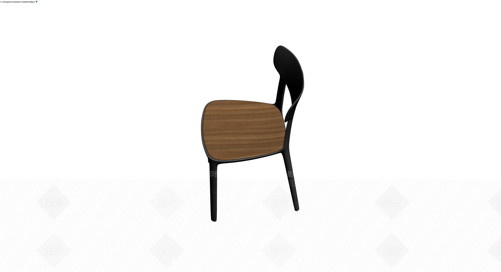 黑框木座餐椅3D模型下载【ID:1230457060】
