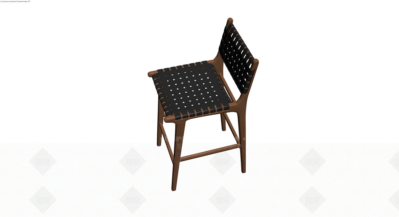 编织面木质高脚椅3D模型下载【ID:1230376657】
