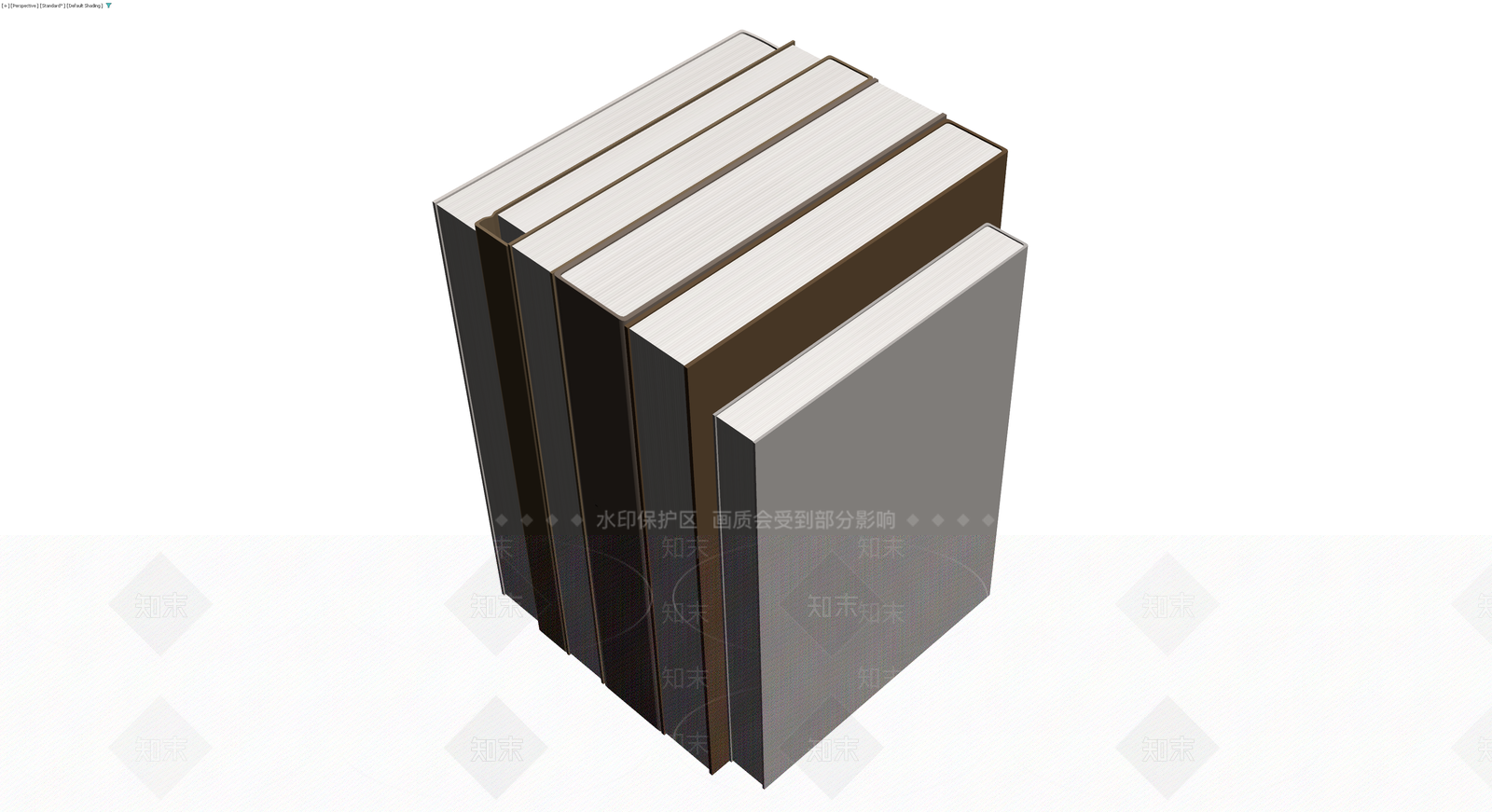 四本精装书籍组合3D模型下载【ID:1229903964】