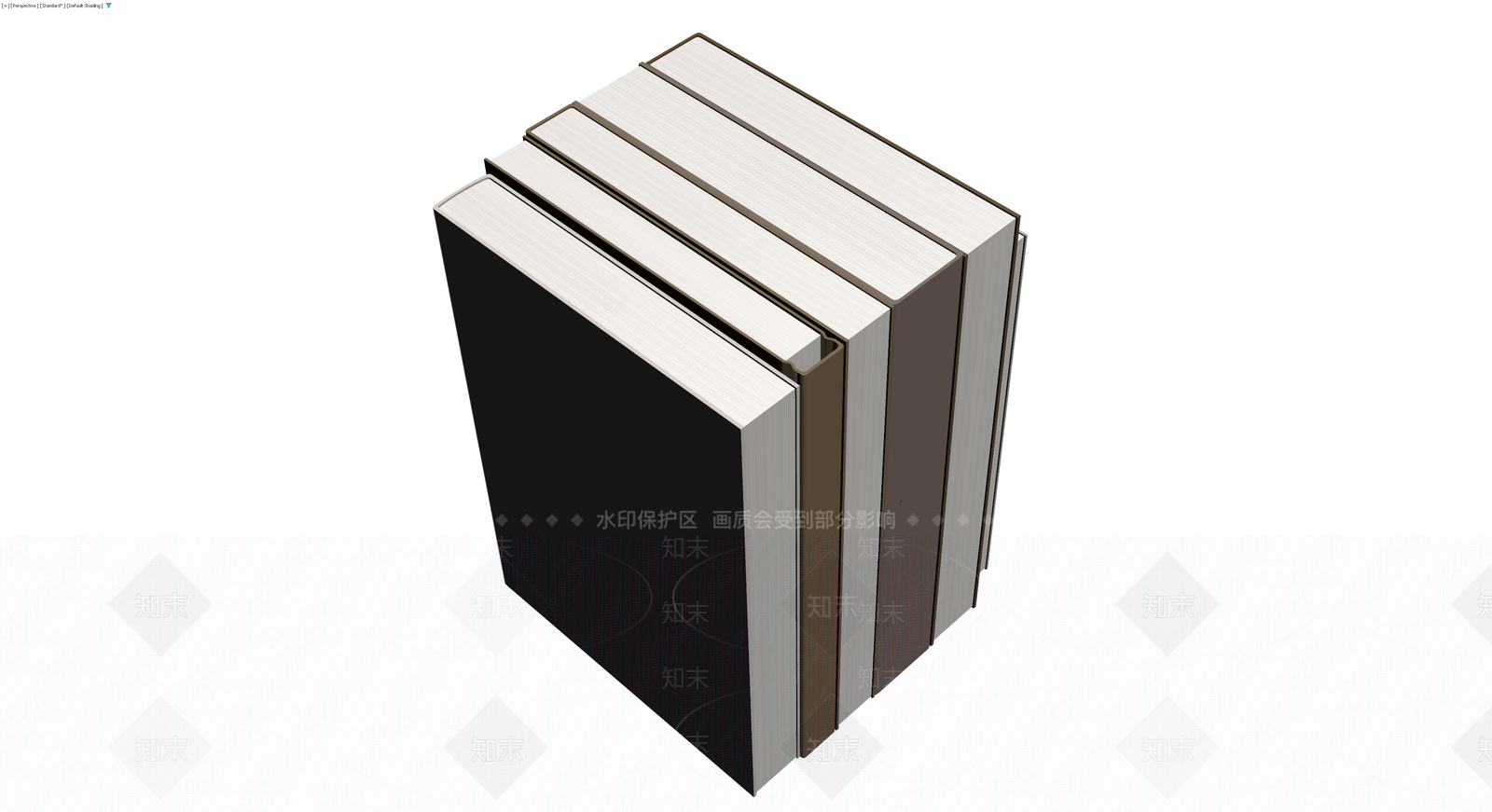 四本精装书籍组合3D模型下载【ID:1229903964】