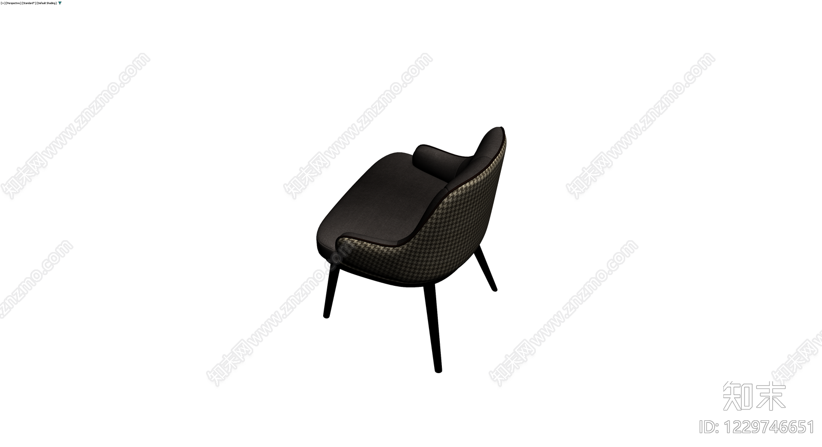 现代风格拼色扶手椅3D模型下载【ID:1229746651】