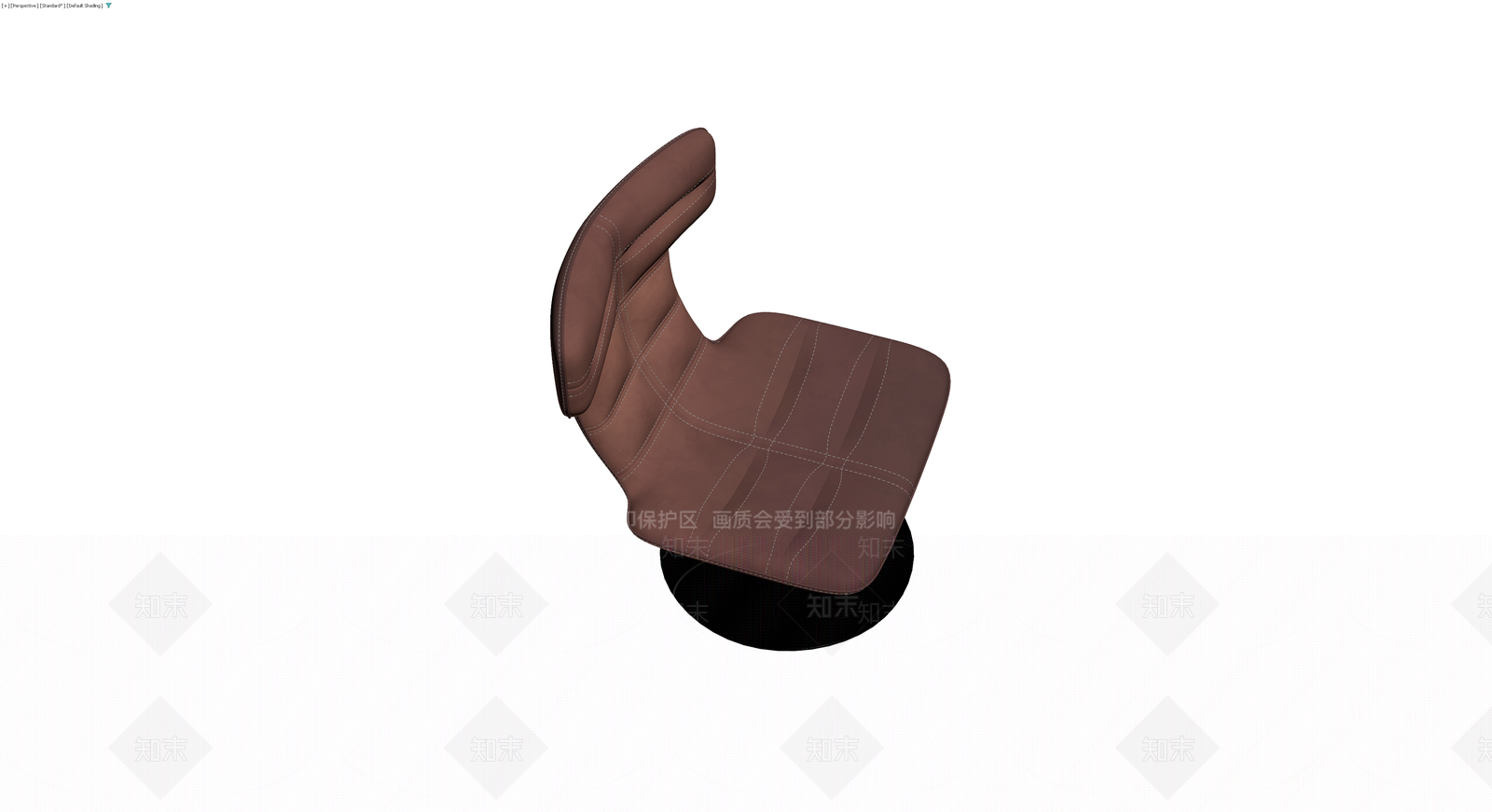 棕色皮质单人扶手椅3D模型下载【ID:1230579206】