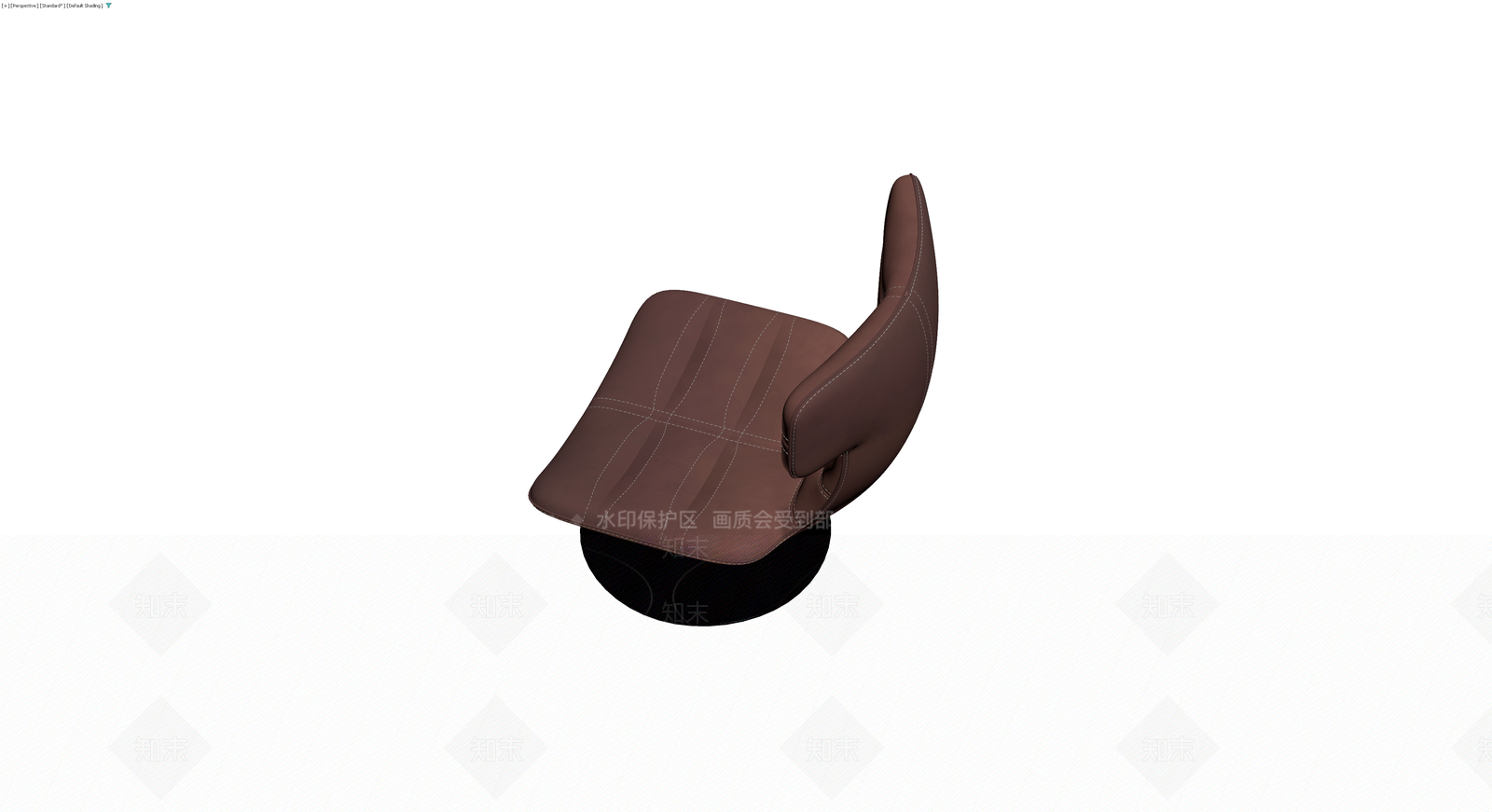 棕色皮质单人扶手椅3D模型下载【ID:1230579206】