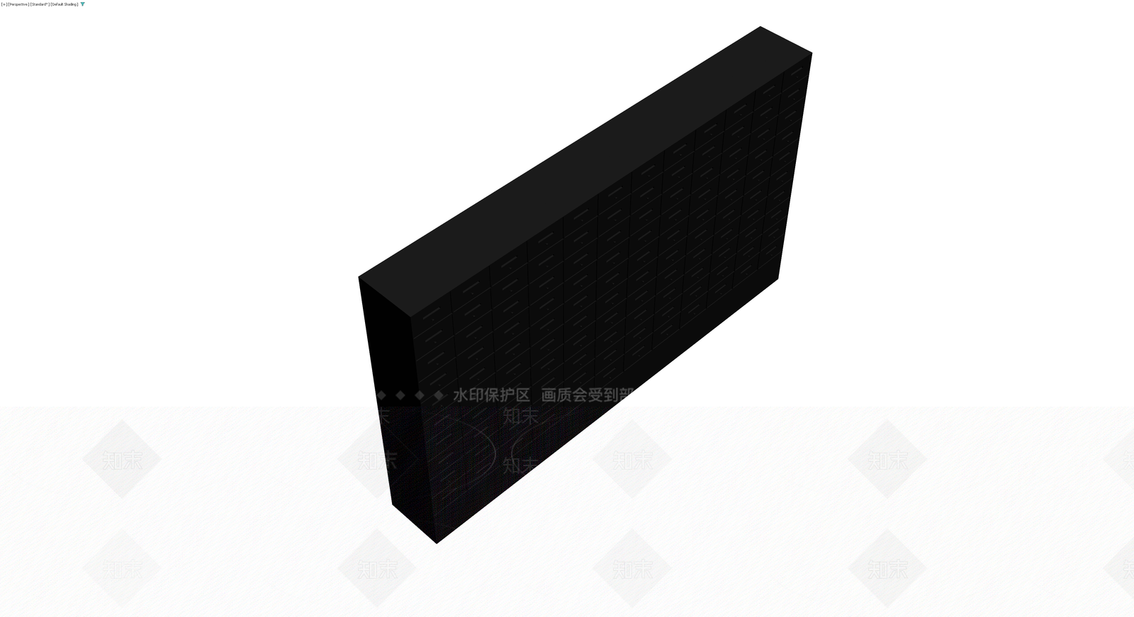 黑色多抽屉储物柜3D模型下载【ID:1229645843】