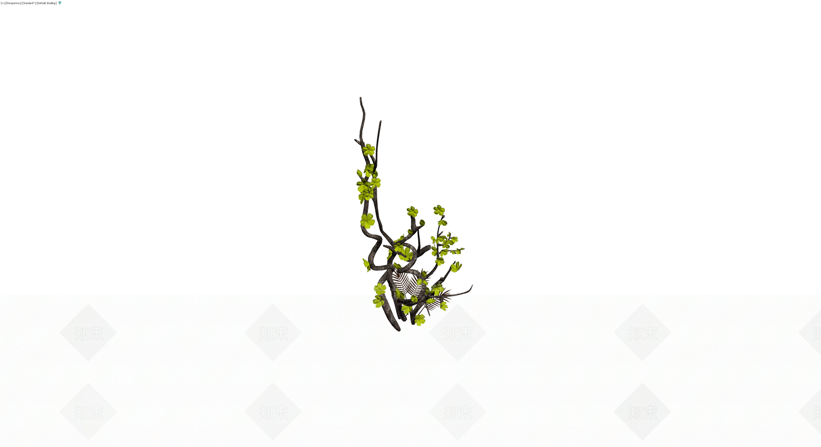 带叶枯枝植物模型3D模型下载【ID:1230407524】