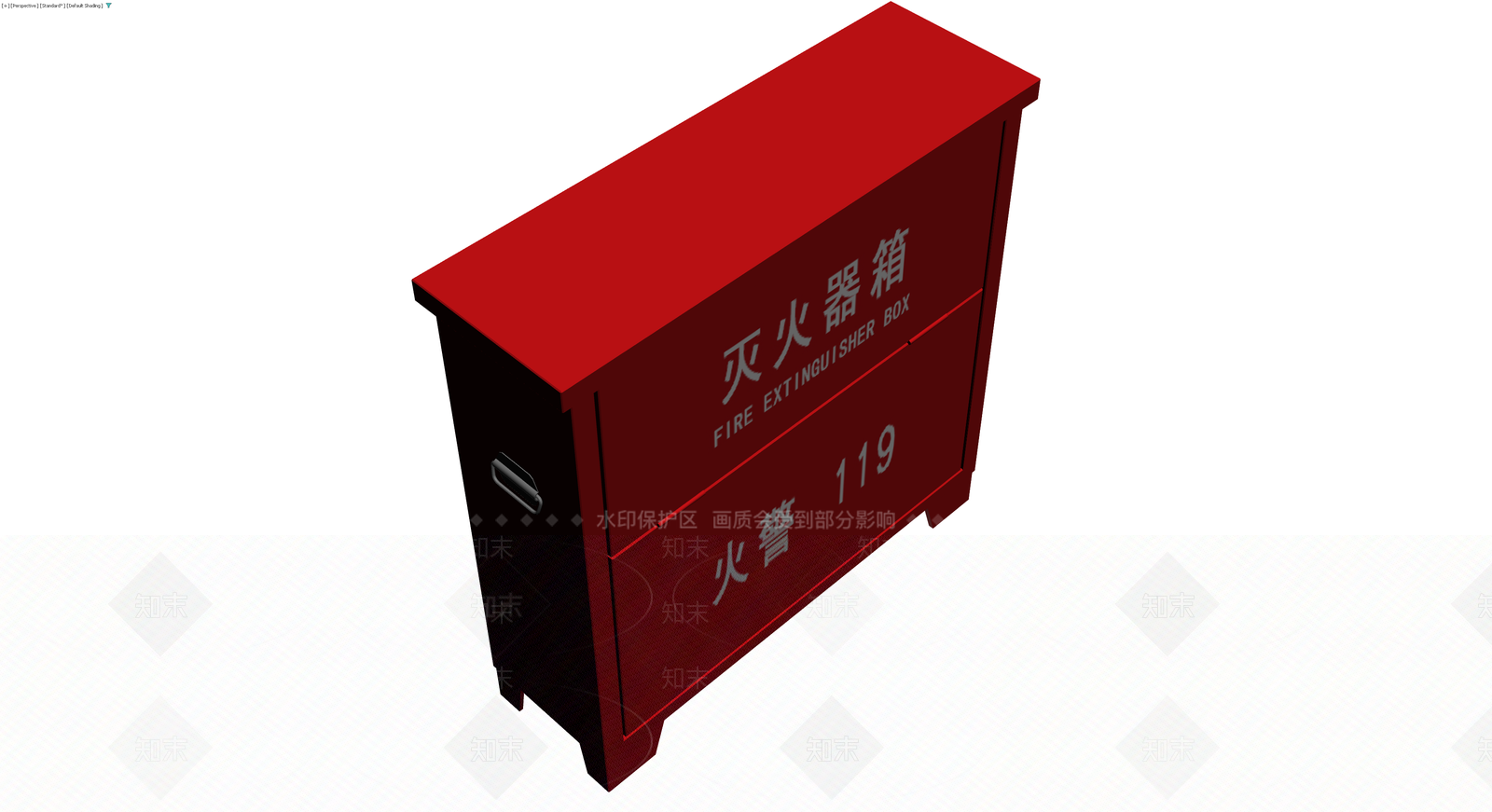 红色双门灭火器箱3D模型下载【ID:1229877949】
