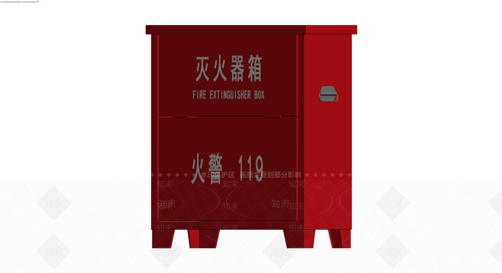 红色双门灭火器箱3D模型下载【ID:1229877949】