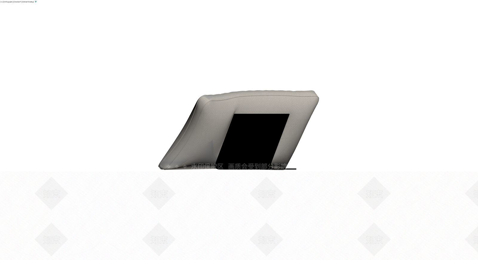 灰色布艺软包靠垫3D模型下载【ID:1230566561】