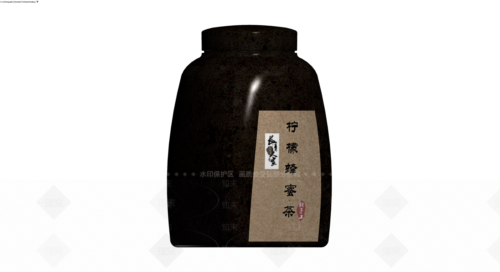 深色陶瓷蜂蜜茶罐3D模型下载【ID:1230650924】