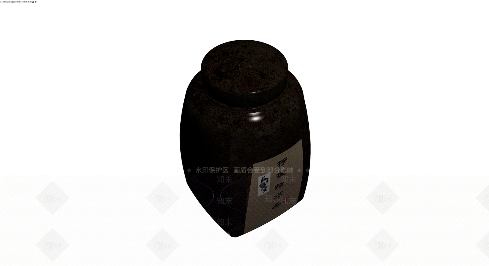 深色陶瓷蜂蜜茶罐3D模型下载【ID:1230650924】