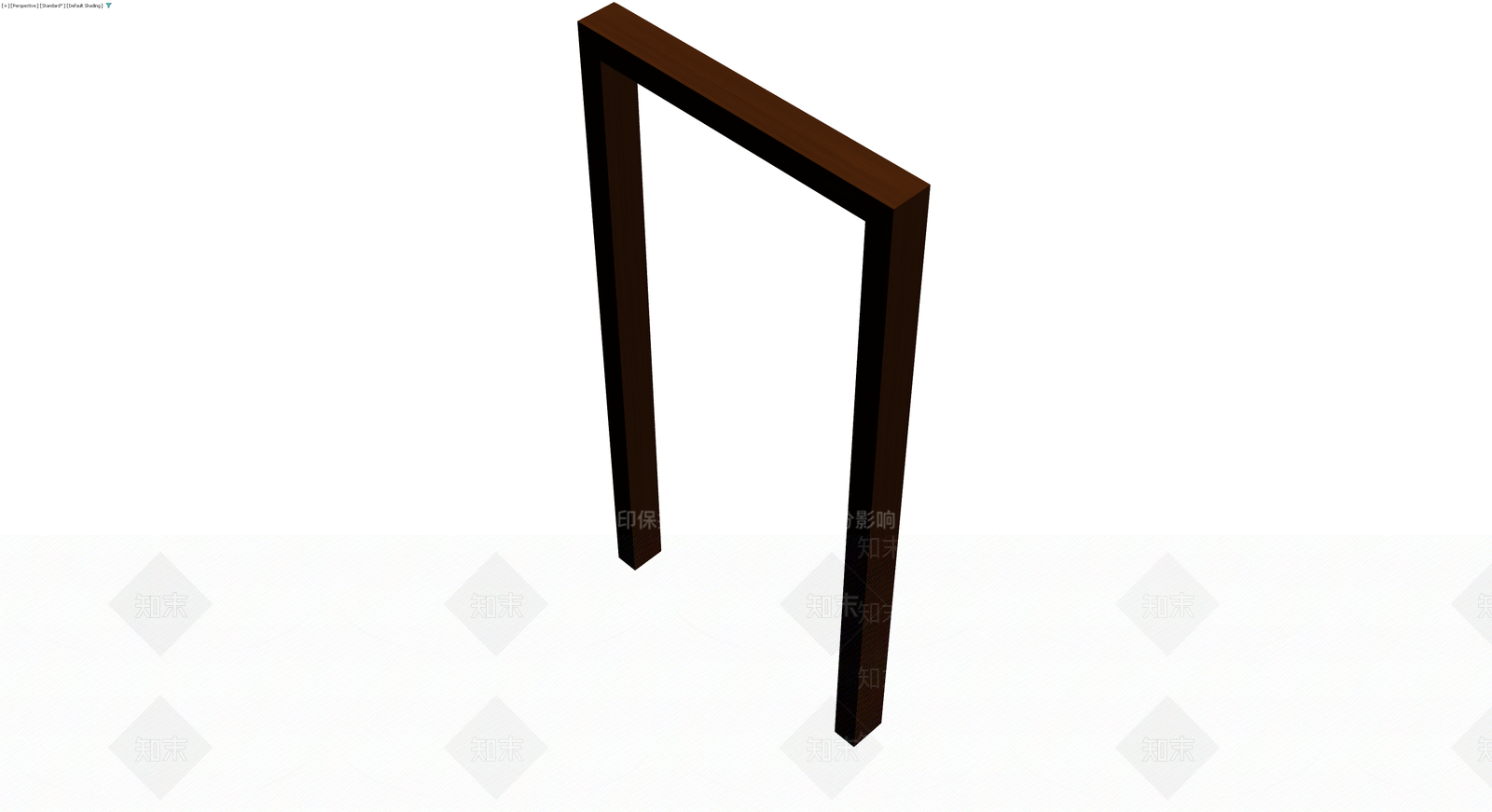 深棕色木质门框组件3D模型下载【ID:1230089290】