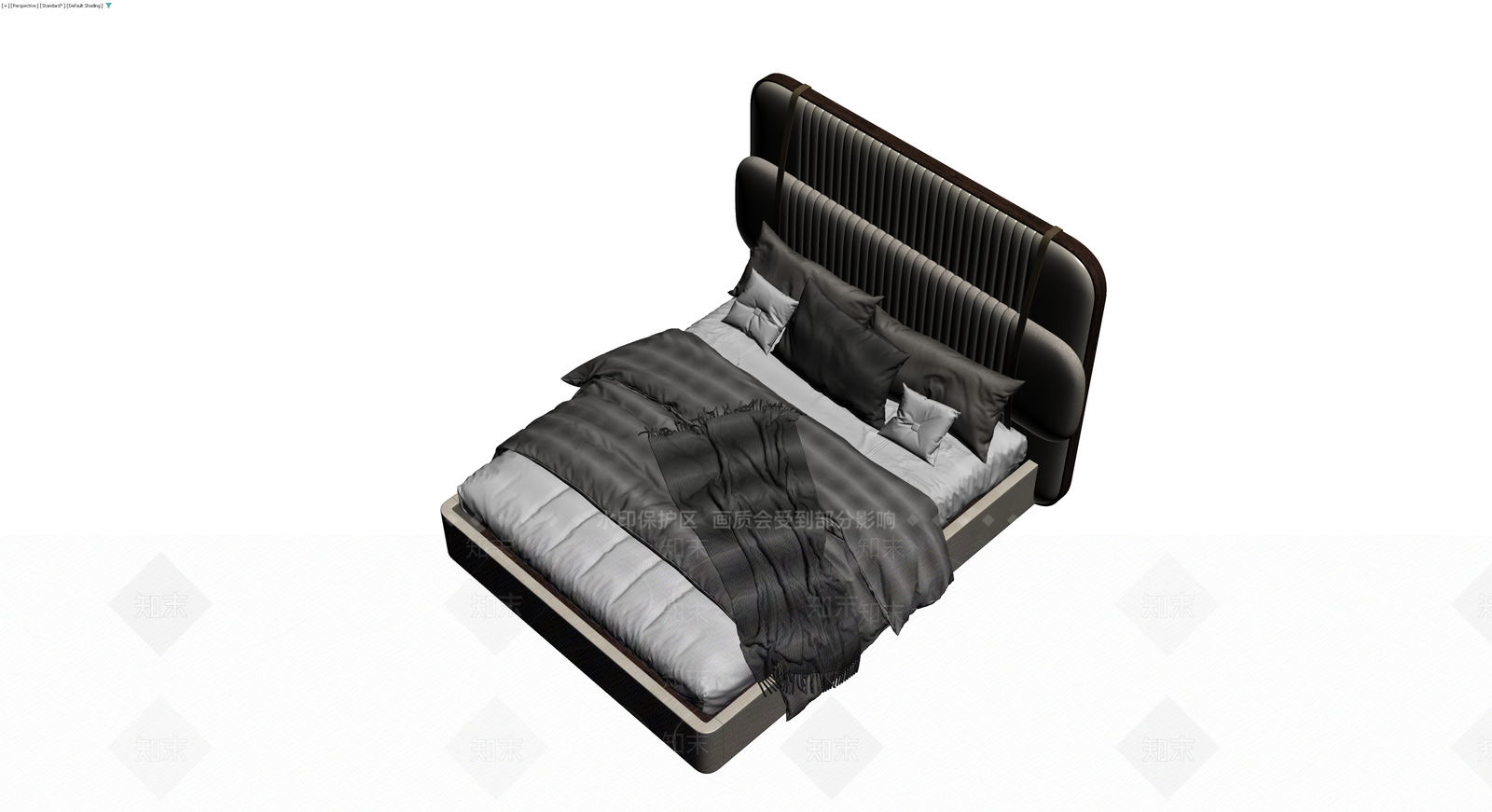 现代双人床模型3D模型下载【ID:1230667721】