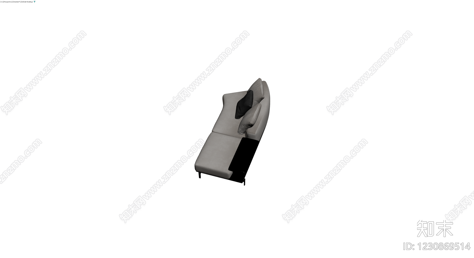 现代灰色休闲沙发3D模型下载【ID:1230869514】