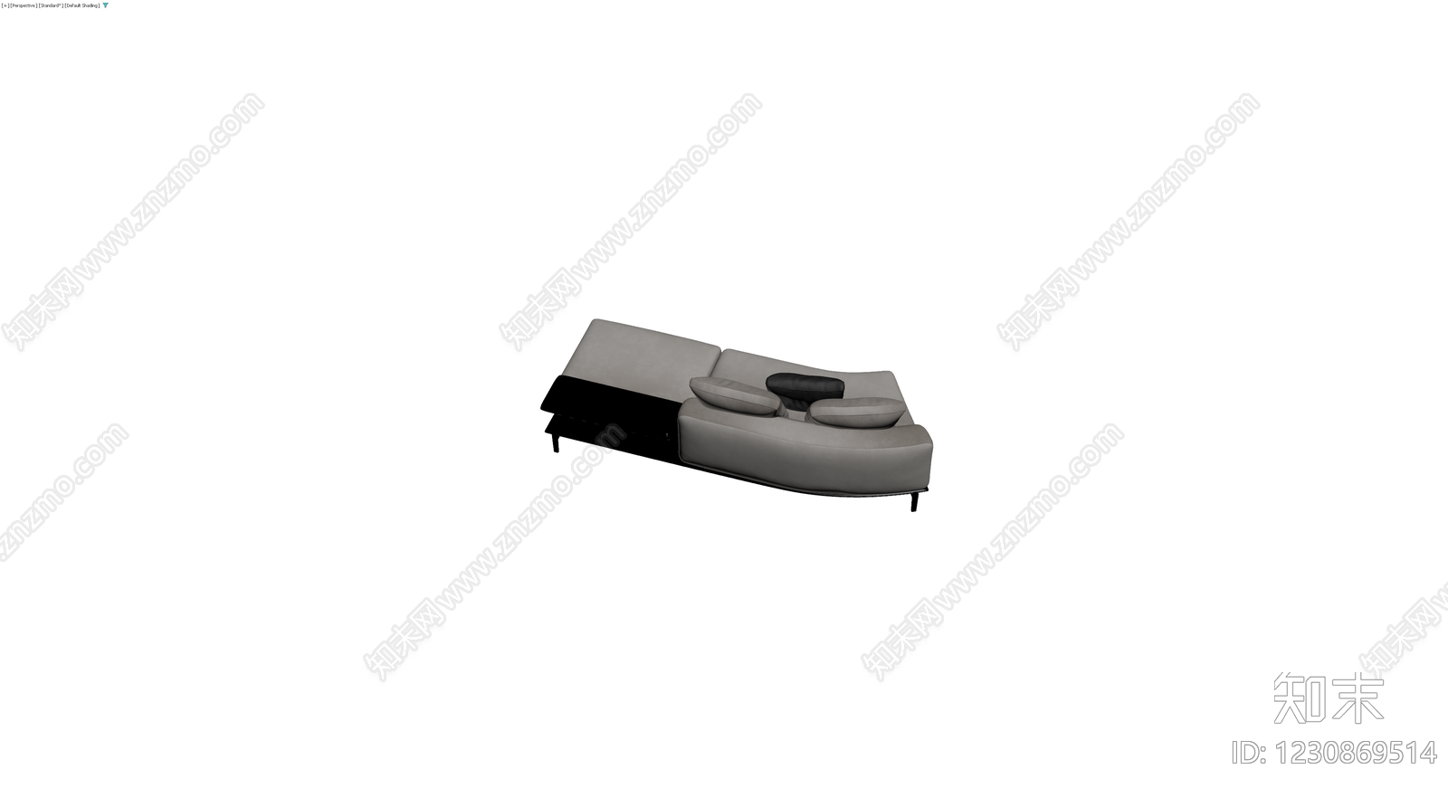 现代灰色休闲沙发3D模型下载【ID:1230869514】