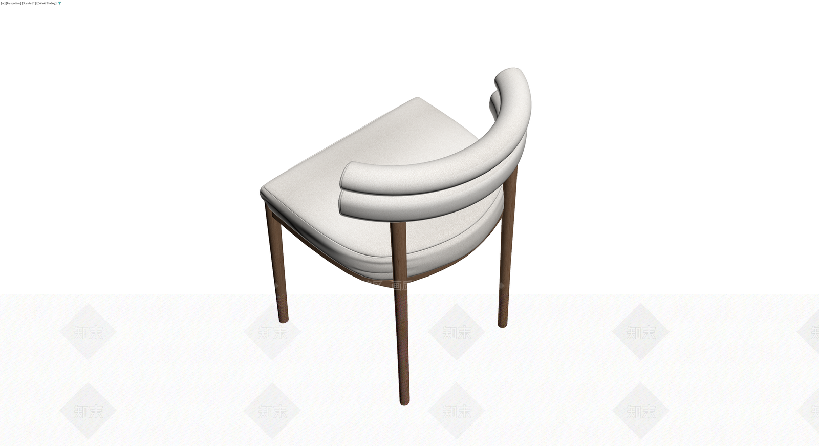 现代弧形软包餐椅3D模型下载【ID:1230140291】