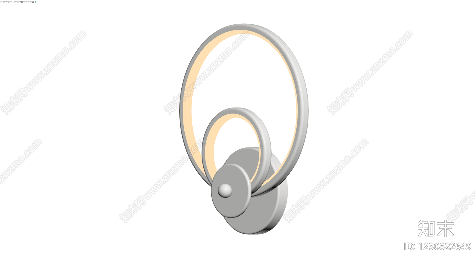 现代双环壁灯3D模型下载【ID:1230822649】