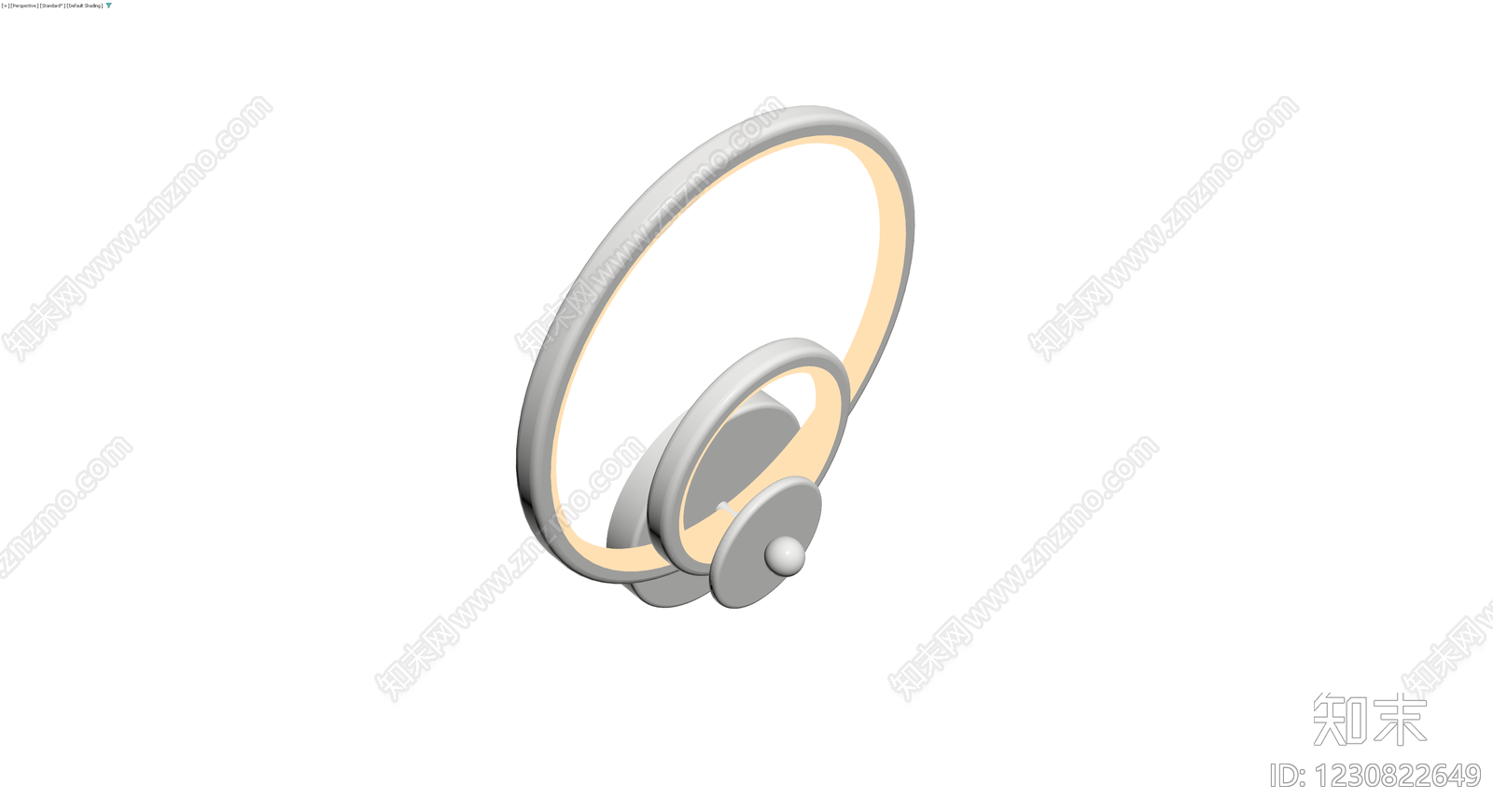 现代双环壁灯3D模型下载【ID:1230822649】