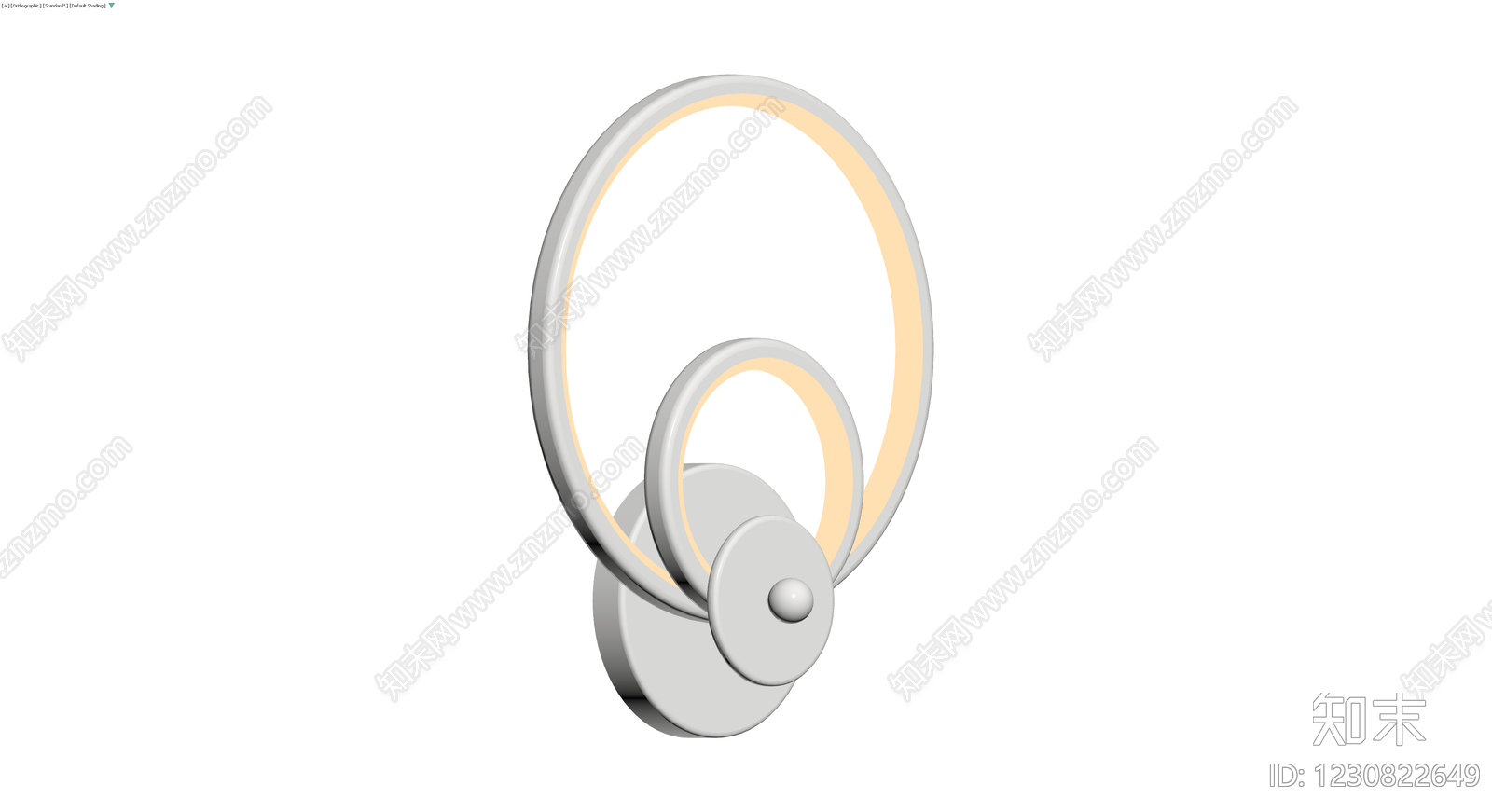 现代双环壁灯3D模型下载【ID:1230822649】