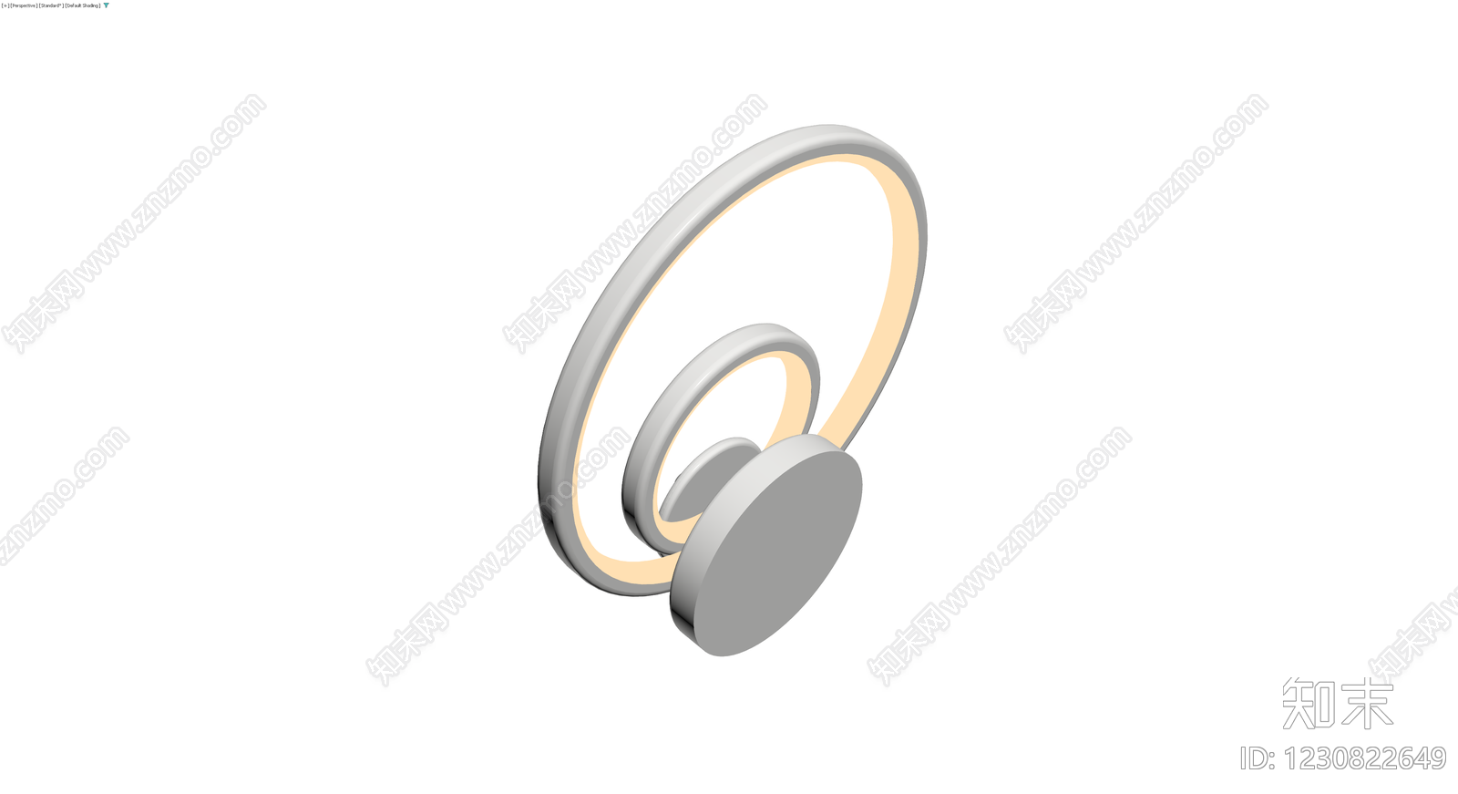 现代双环壁灯3D模型下载【ID:1230822649】
